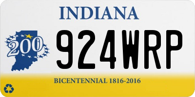 IN license plate 924WRP