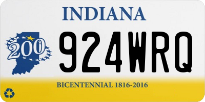 IN license plate 924WRQ