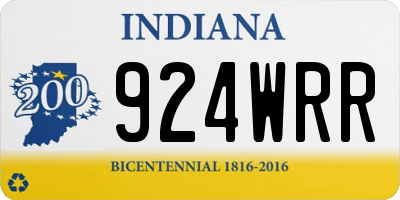 IN license plate 924WRR