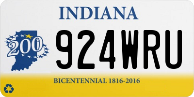 IN license plate 924WRU