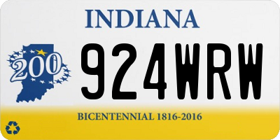 IN license plate 924WRW