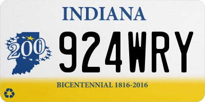 IN license plate 924WRY