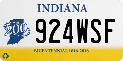 IN license plate 924WSF