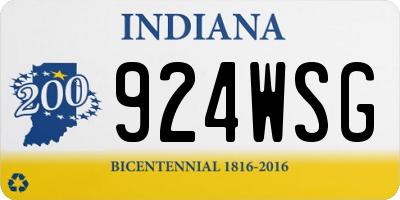 IN license plate 924WSG
