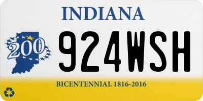 IN license plate 924WSH