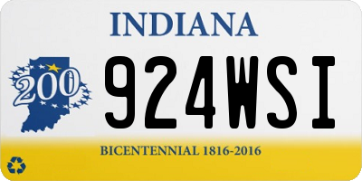 IN license plate 924WSI