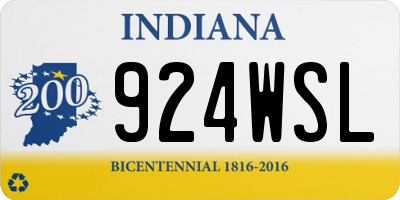 IN license plate 924WSL