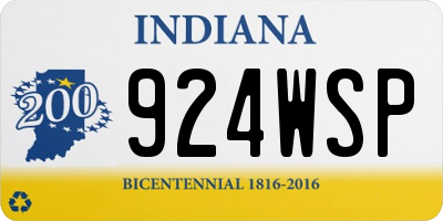 IN license plate 924WSP
