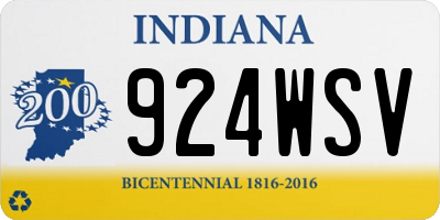 IN license plate 924WSV