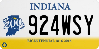 IN license plate 924WSY