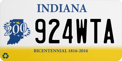 IN license plate 924WTA