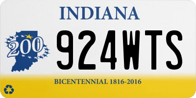 IN license plate 924WTS
