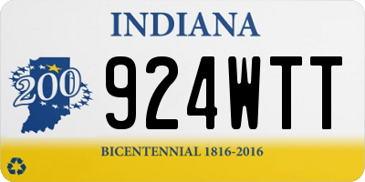 IN license plate 924WTT