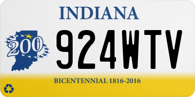 IN license plate 924WTV