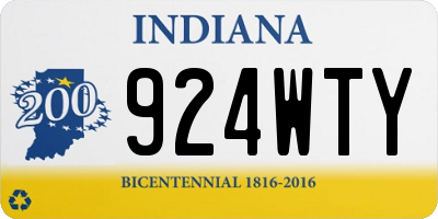 IN license plate 924WTY