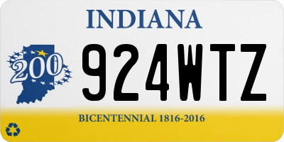 IN license plate 924WTZ