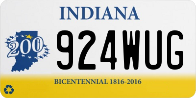 IN license plate 924WUG