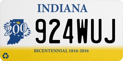 IN license plate 924WUJ