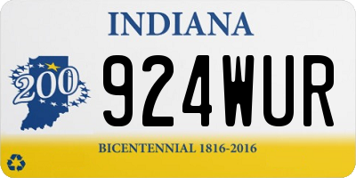 IN license plate 924WUR