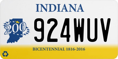 IN license plate 924WUV