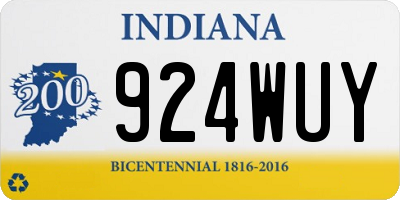 IN license plate 924WUY