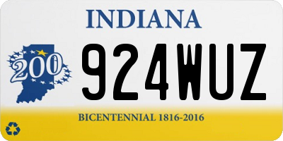 IN license plate 924WUZ