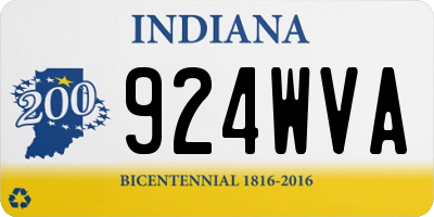 IN license plate 924WVA