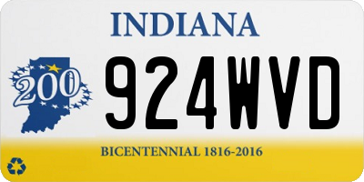 IN license plate 924WVD
