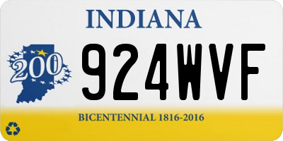 IN license plate 924WVF