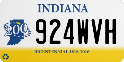 IN license plate 924WVH