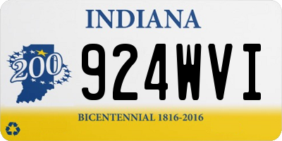 IN license plate 924WVI