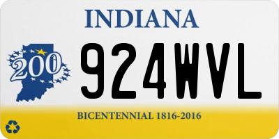 IN license plate 924WVL
