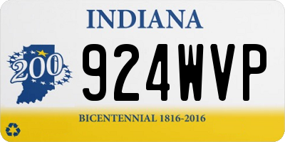 IN license plate 924WVP