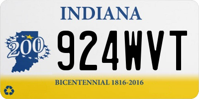 IN license plate 924WVT
