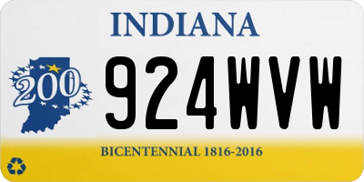 IN license plate 924WVW
