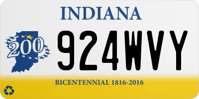 IN license plate 924WVY