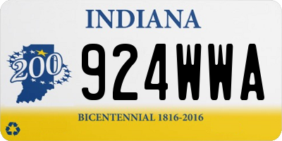 IN license plate 924WWA