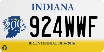 IN license plate 924WWF