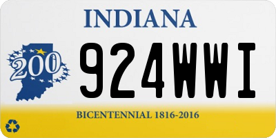 IN license plate 924WWI