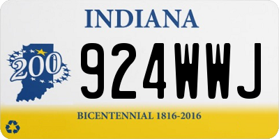 IN license plate 924WWJ