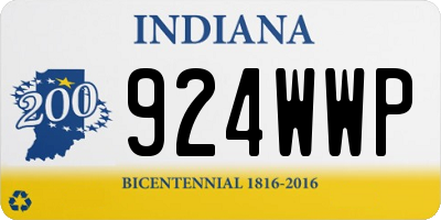 IN license plate 924WWP