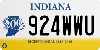 IN license plate 924WWU