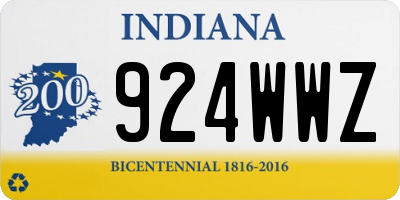 IN license plate 924WWZ