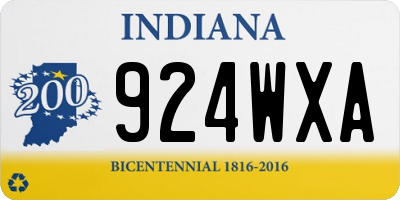 IN license plate 924WXA