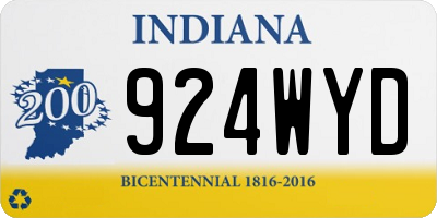 IN license plate 924WYD