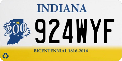 IN license plate 924WYF