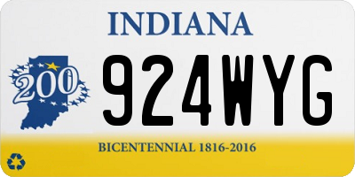 IN license plate 924WYG