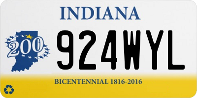 IN license plate 924WYL