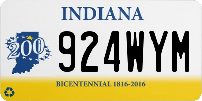 IN license plate 924WYM