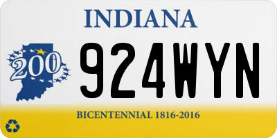 IN license plate 924WYN